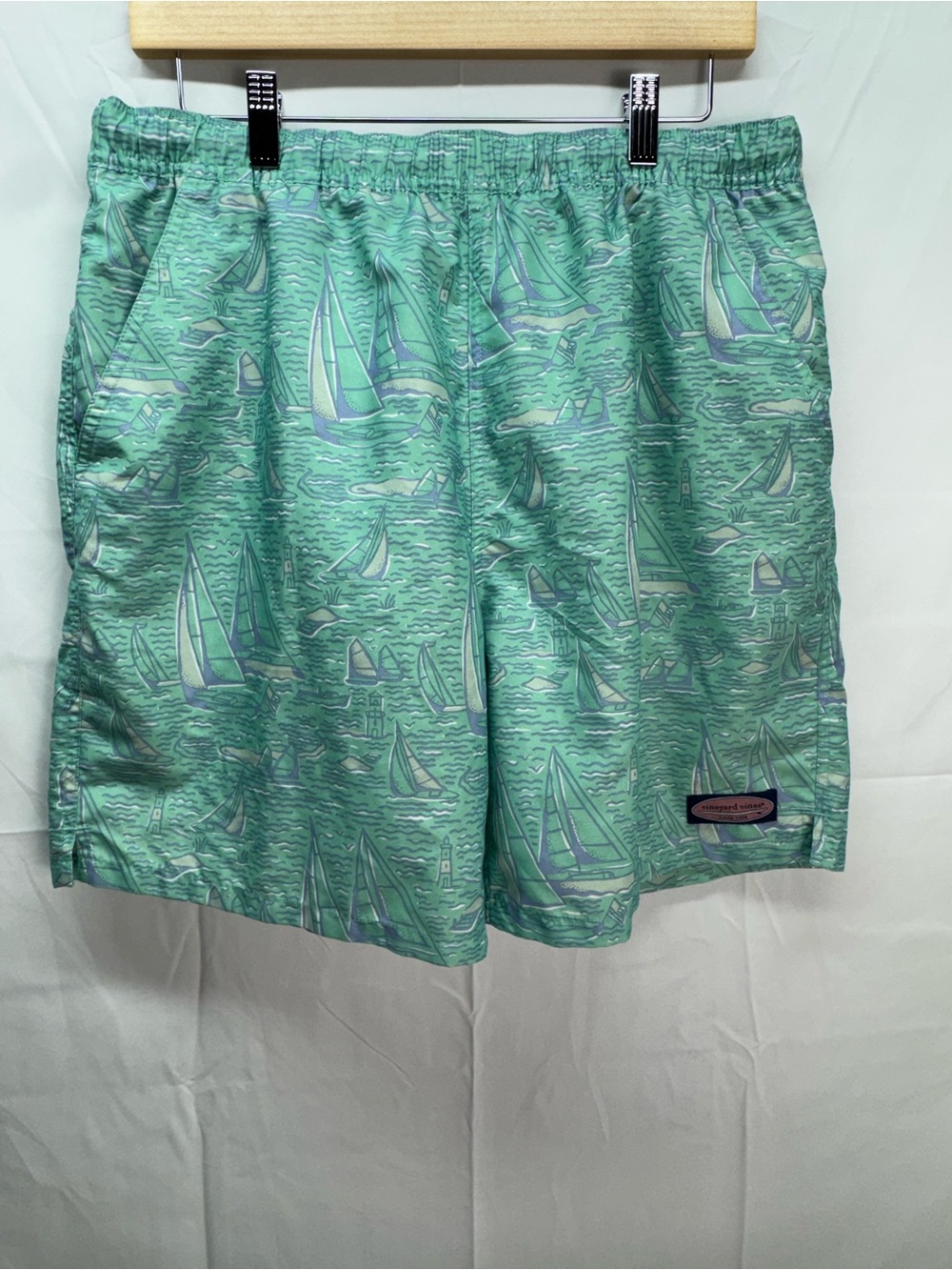 Vineyard Vines Mint Green Sailboat Board Shorts